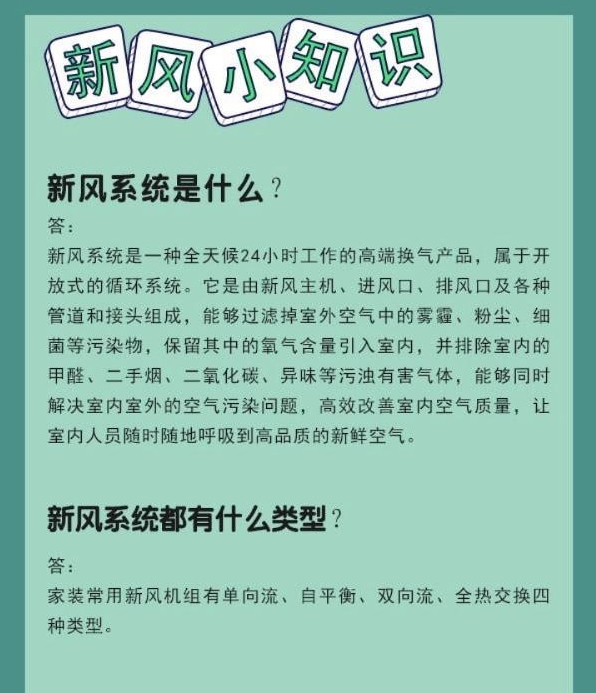 问答篇丨关于新风不得不说的事儿