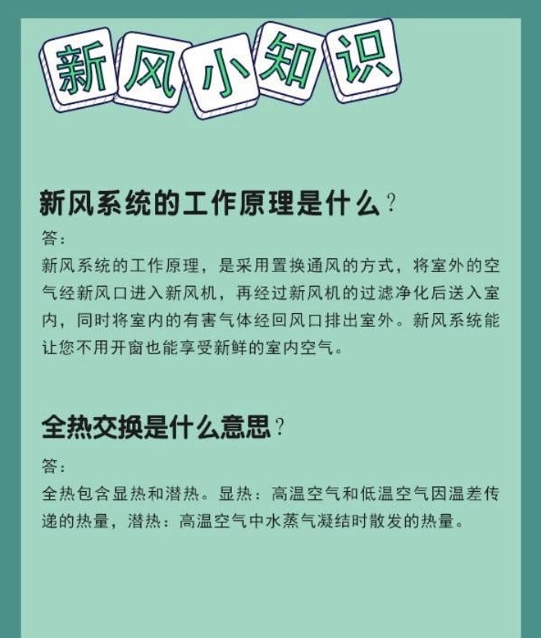 问答篇丨关于新风不得不说的事儿